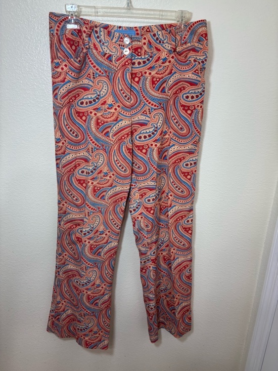 J. McLaughlin Denim - J. McLaughlin vintage Paisley 80s style Wide-Leg bold patterned pants